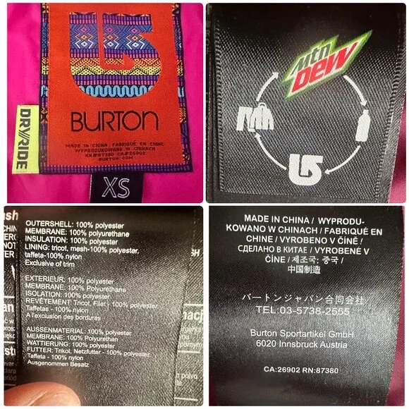 Burton Horizon Ski Jacket Hoodie Women XS Pink Snowboarding Waterproof Thinsulat - Picture 4 of 16